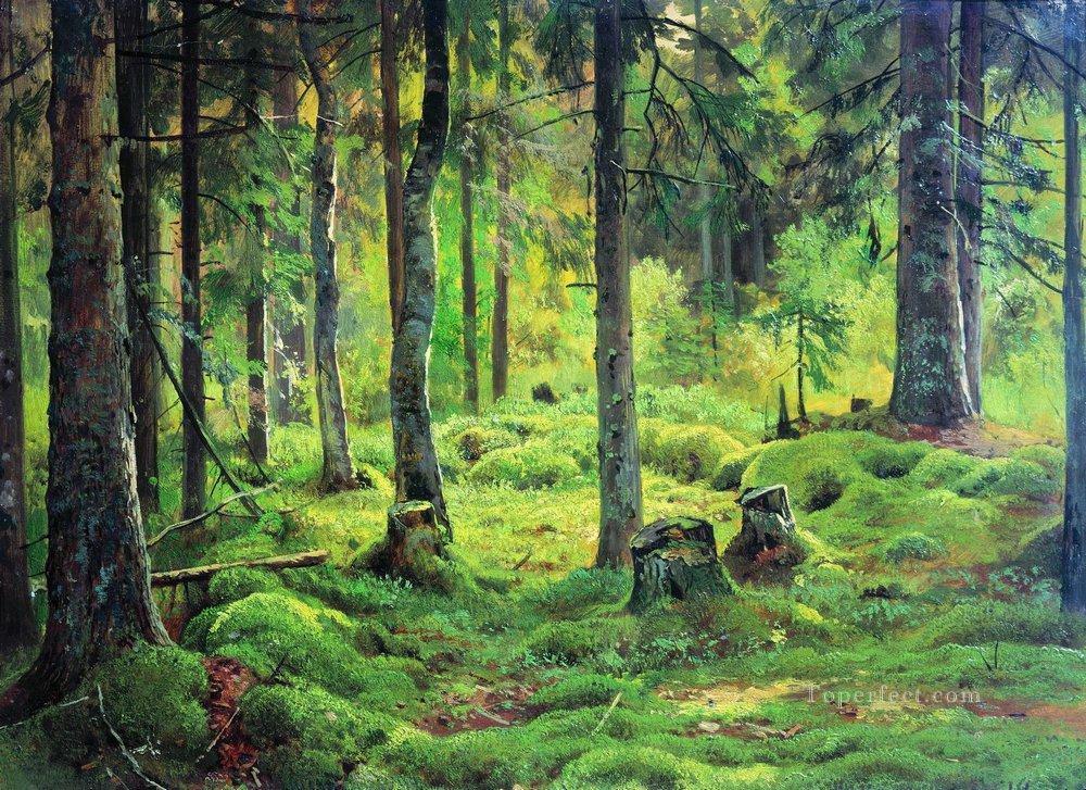 deadwood 1893 classical landscape Ivan Ivanovich Oil Paintings